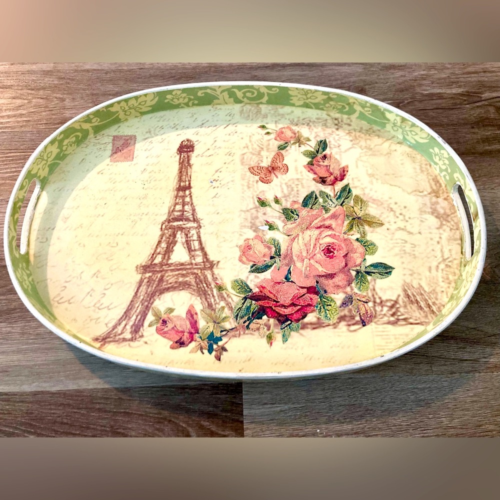 Floral Parisian Decorative Tray